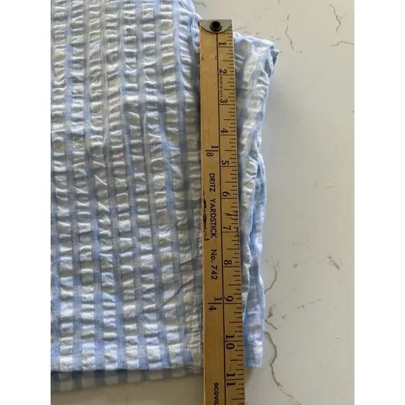 Seersucker Womens Bermuda Shorts D&CO Denim And Company Striped Size SP Pockets - Picture 9 of 9